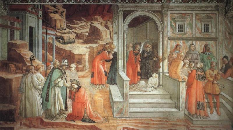 Fra Filippo Lippi The Mission of St Stephen Sweden oil painting art